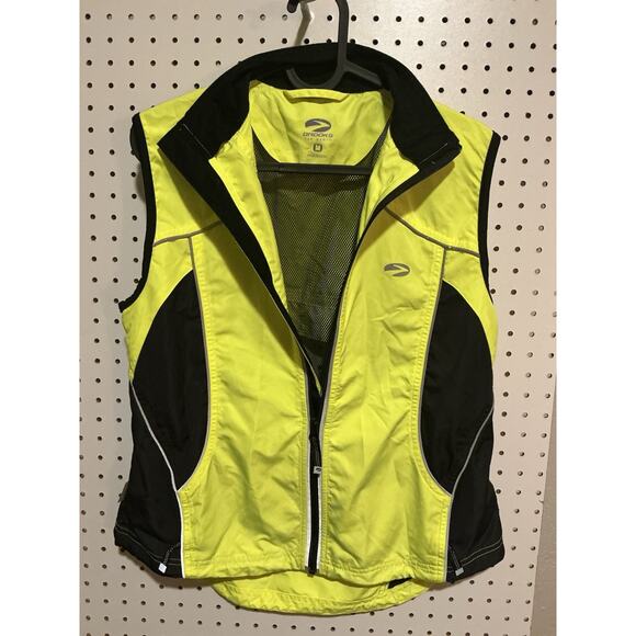 Brooks Running Womens Vest Size M Reflective Yellow Gently Used - Picture 4 of 6